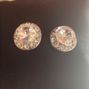 Zirconia stud crystals earrings. New without tags